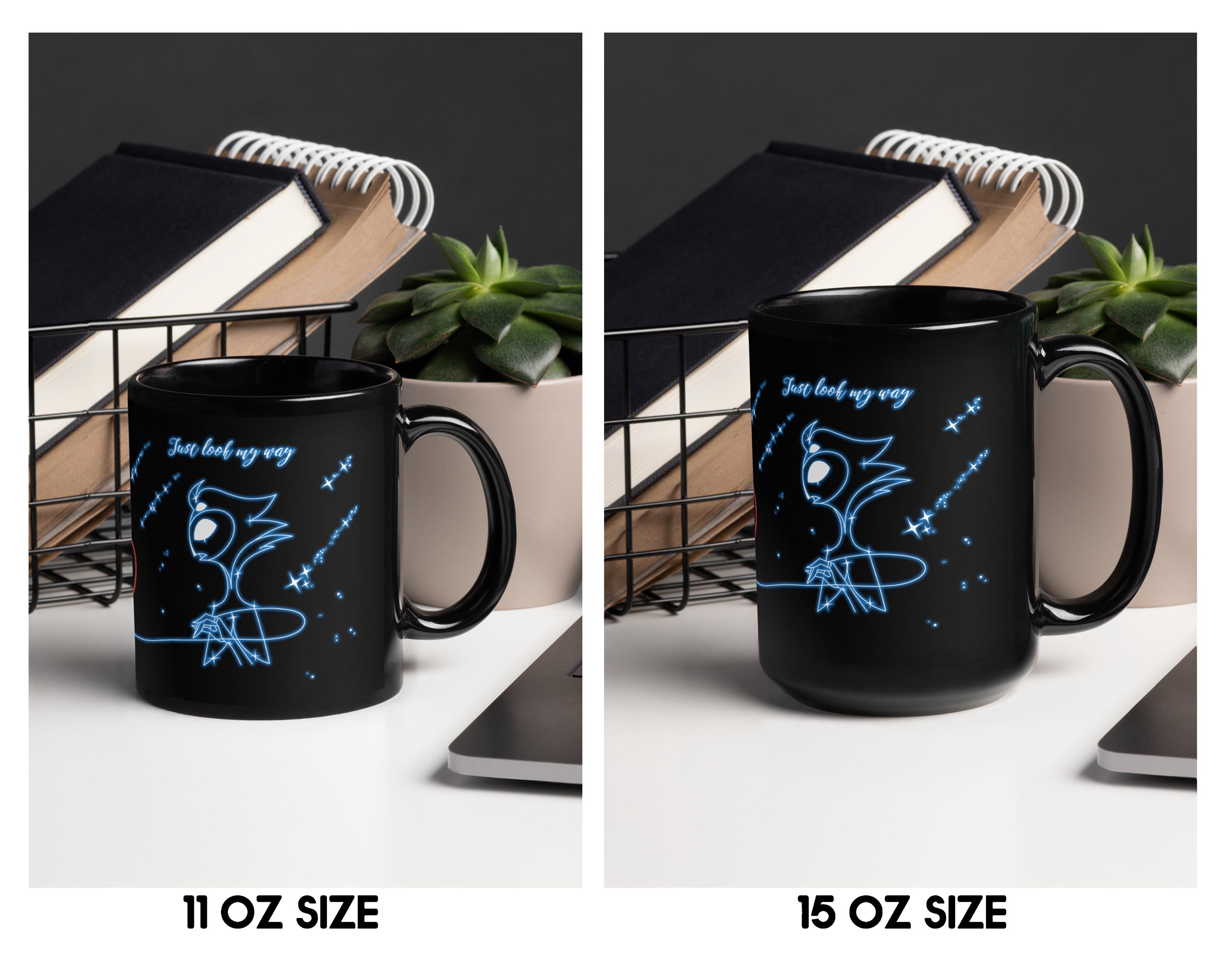 Blitzo x Stolasのブラック光沢マグカップ、Blitz Stolas Helluva Boss