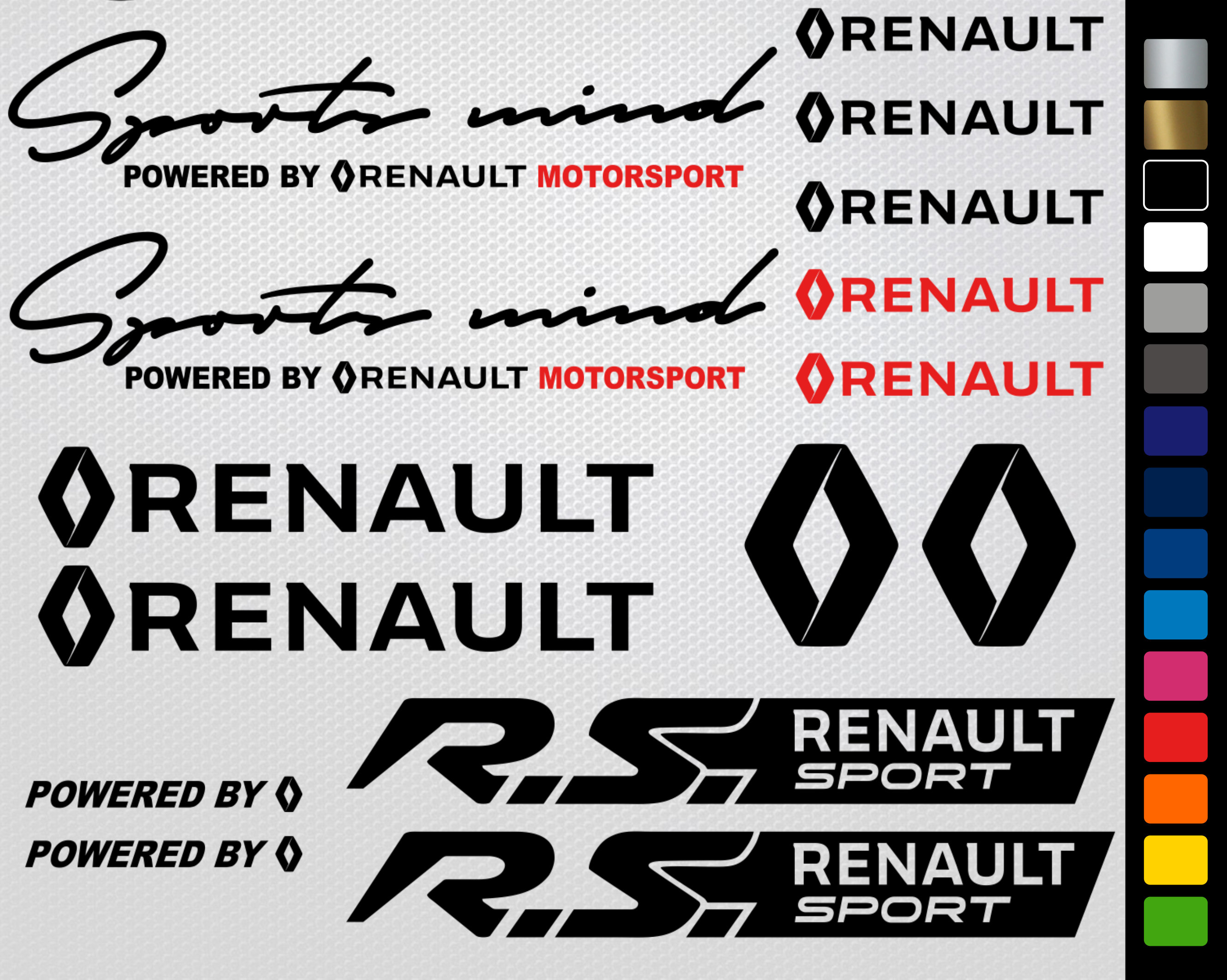 Renault sticker renault decal vinyl decal sticker set | Etsy