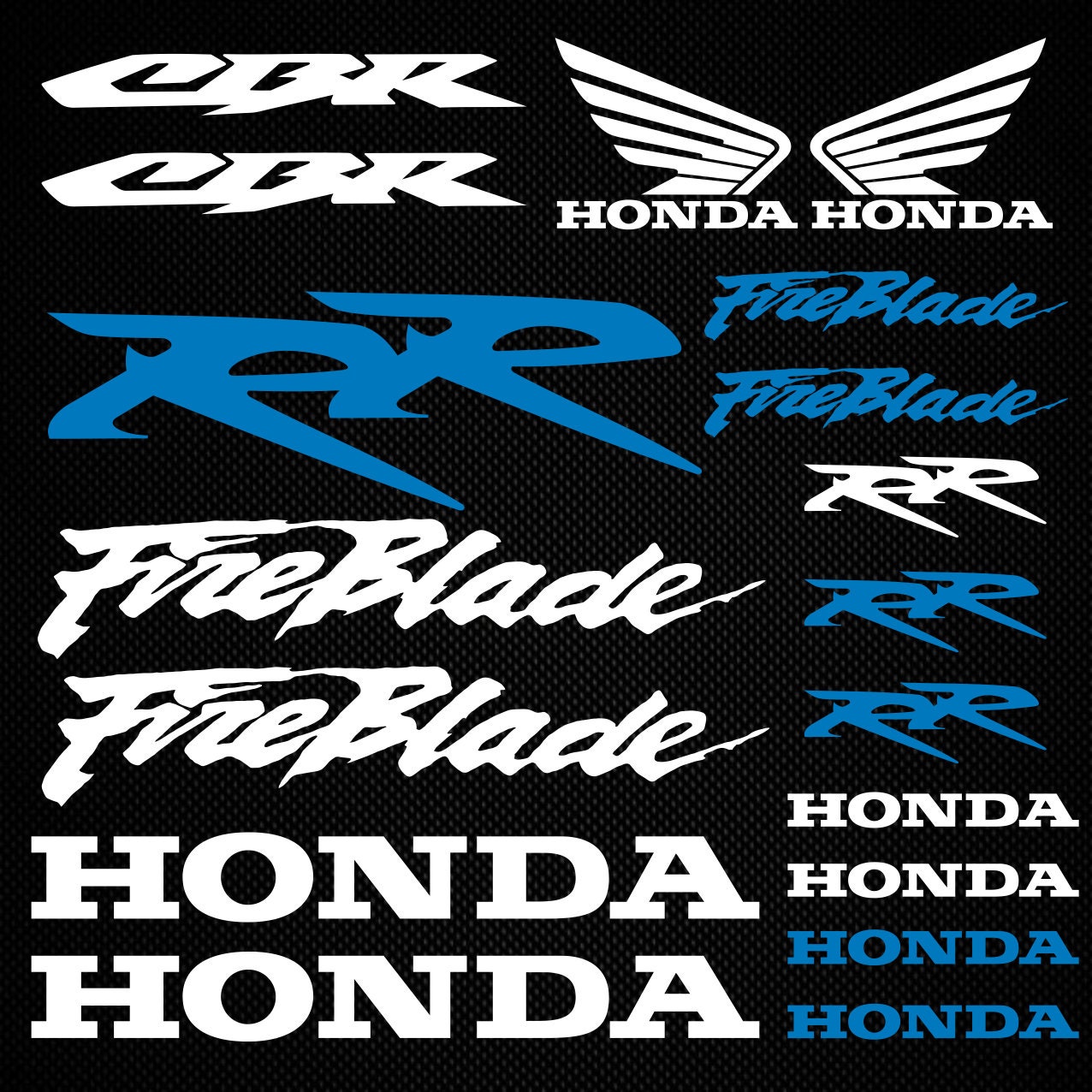 Honda motorcycle Honda stickers honda decals RR decals CBR Etsy