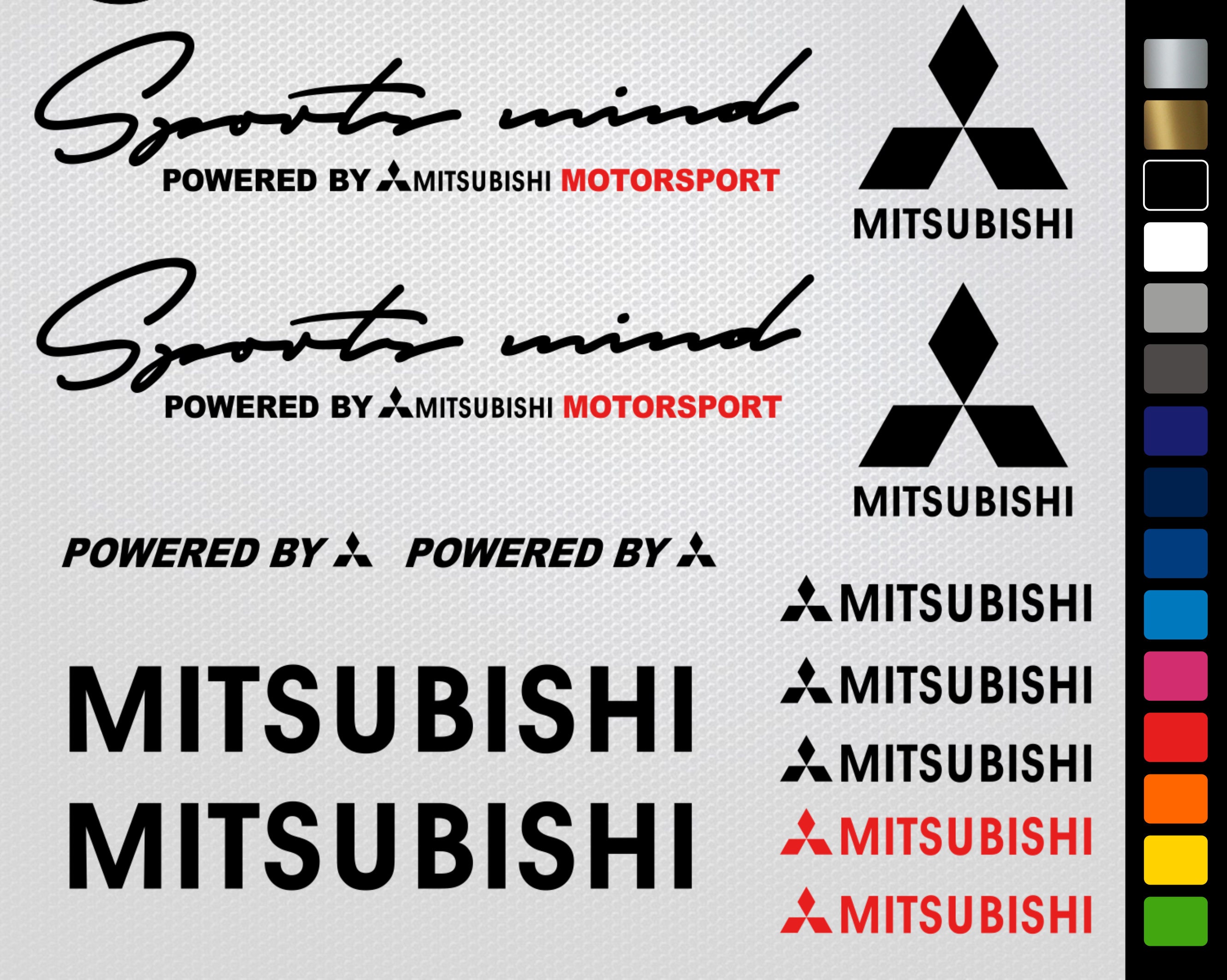 Mitsubishi Model car decal sticker