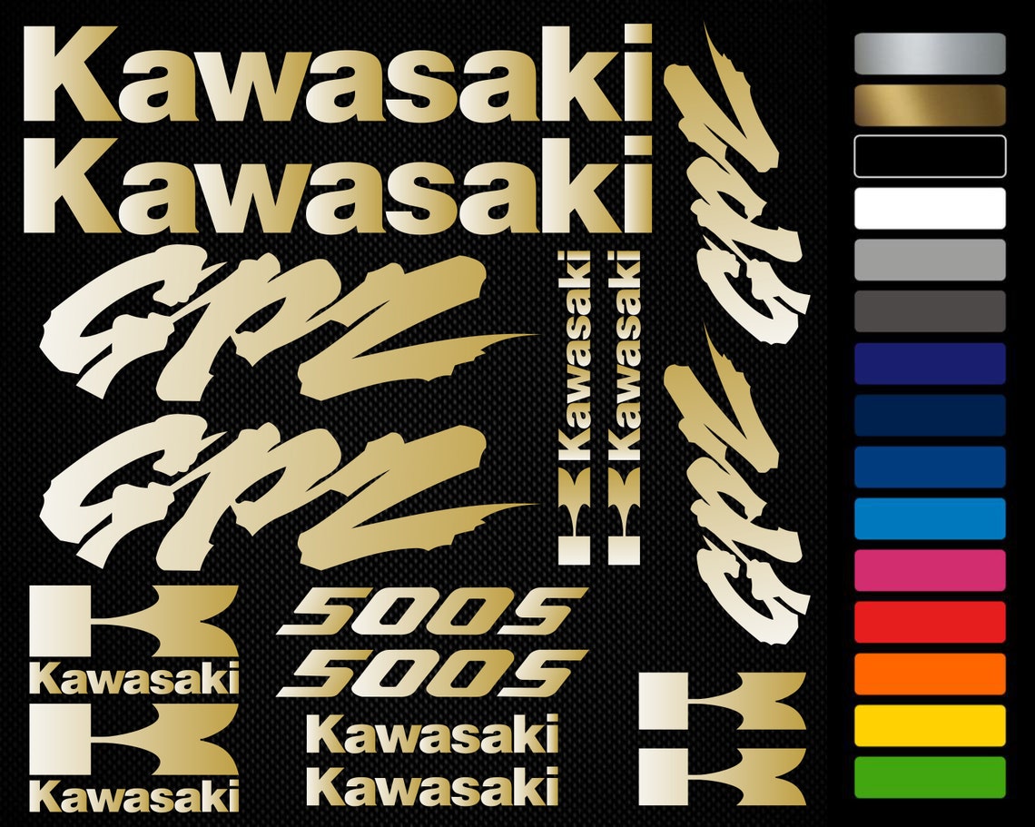 Kawasaki Chrome motorcycle kawasaki stickers kawasaki Etsy
