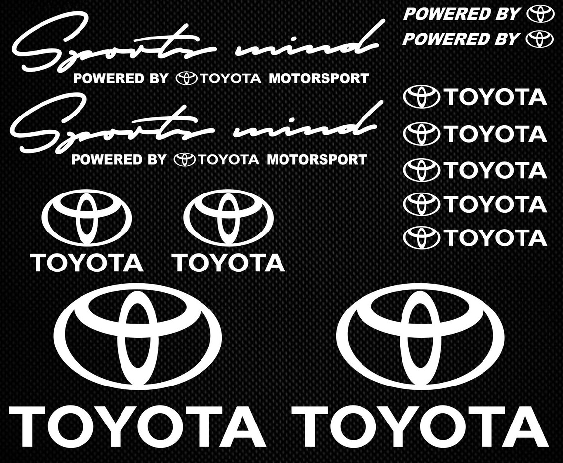 Toyota Sticker Toyota Decal Vinyl Decal Sticker Set Etsy Australia