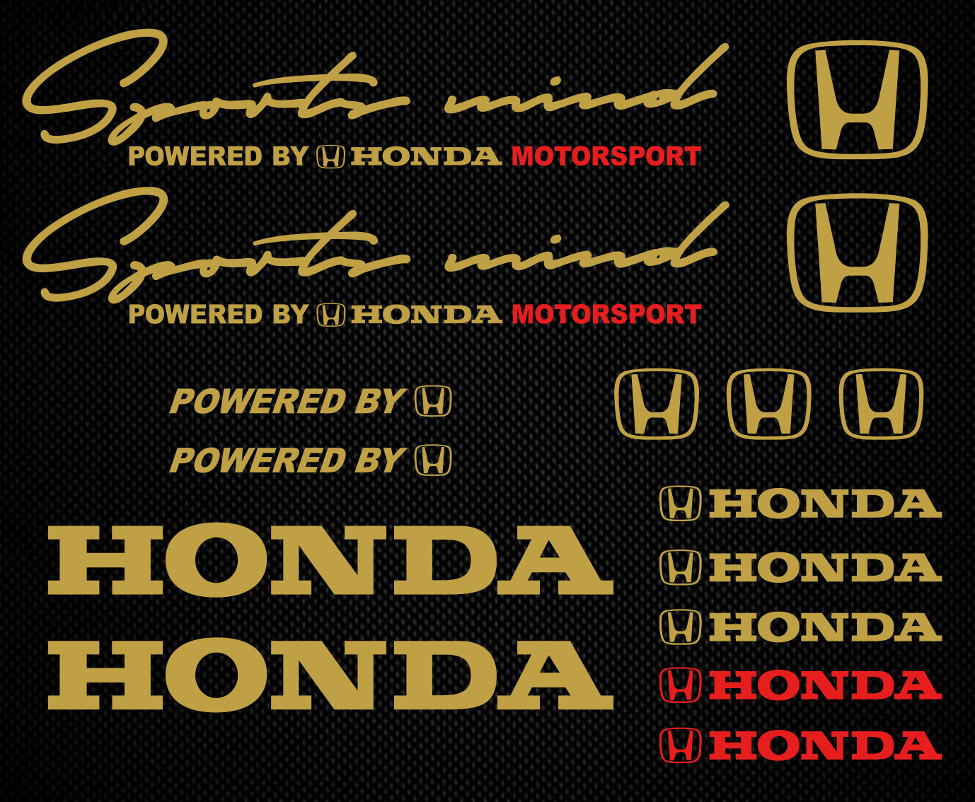Honda sticker honda decal vinyl decal sticker set sticker Etsy