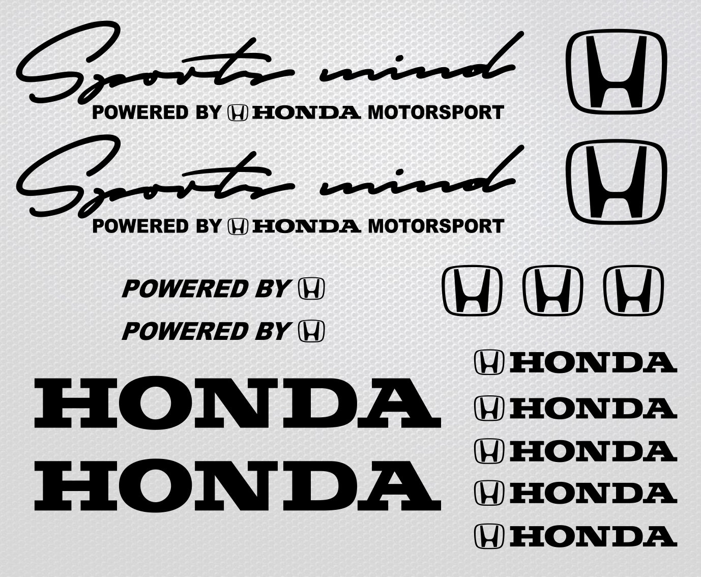 Honda sticker honda decal vinyl decal sticker set sticker Etsy