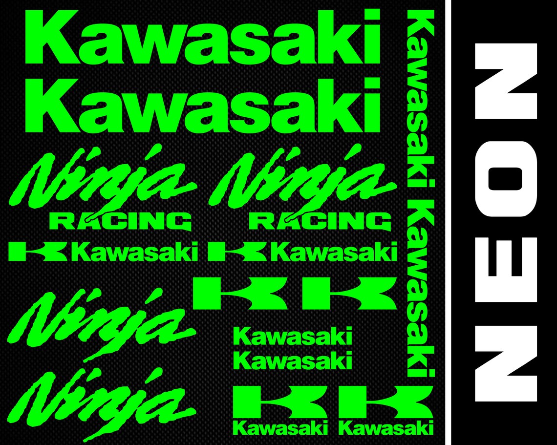 Moto Kawasaki Neon adesivi kawasaki kawasaki Etsy