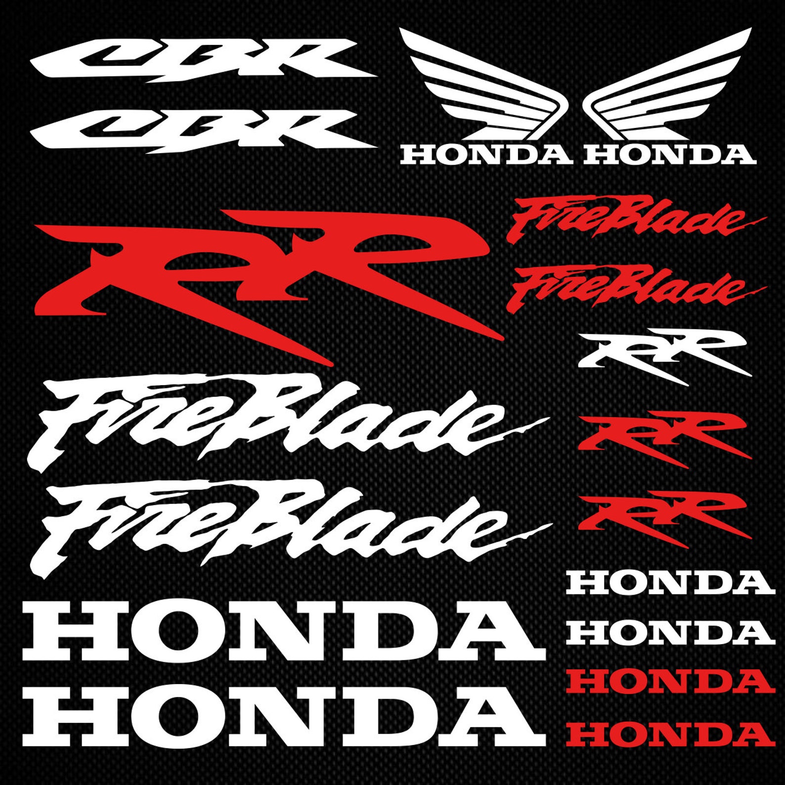 Honda motorcycle Honda stickers honda decals RR decals CBR Etsy