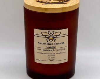 Amber Hive Yellow Beeswax Candle