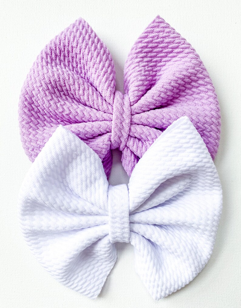 Purple Handmade Hair Bow Girl