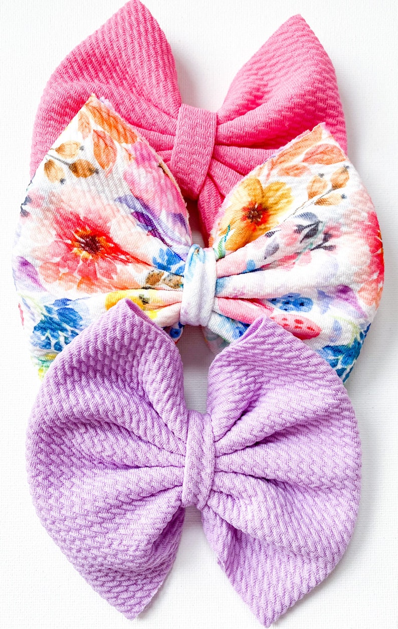Purple Handmade Hair Bow Girl
