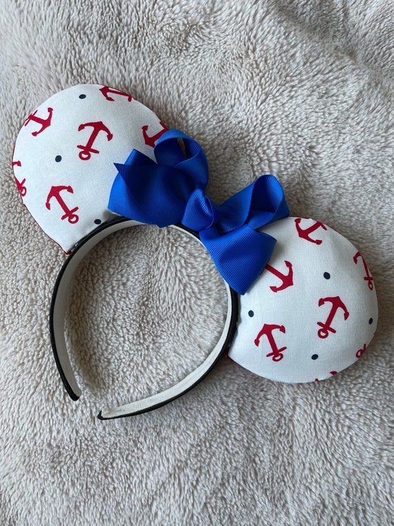 Nautical, Disney Cruise, Anchor Inspired Mouse Ears Headband  display picture 1