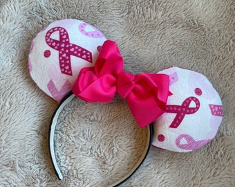 Breast Cancer Awareness Mouse Ears - Etsy display picture 1