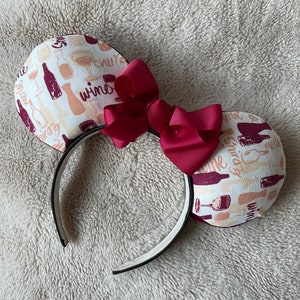 Wine, Epcot Wine and Food inspired Mouse ears headband