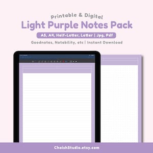 Pastel digital notebook college class study good notes template note pad taking paper journal download