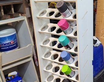 Special Order-55 Can Spray Paint Rattle can organizer. This unit can be made to your requirements and specifications.