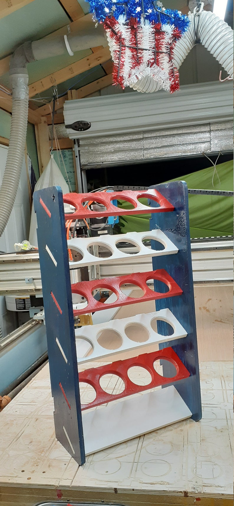 Assemble it yourself 20 Can Spray Paint Rattle can organizer. Comes with the wall mount cleat. image 10