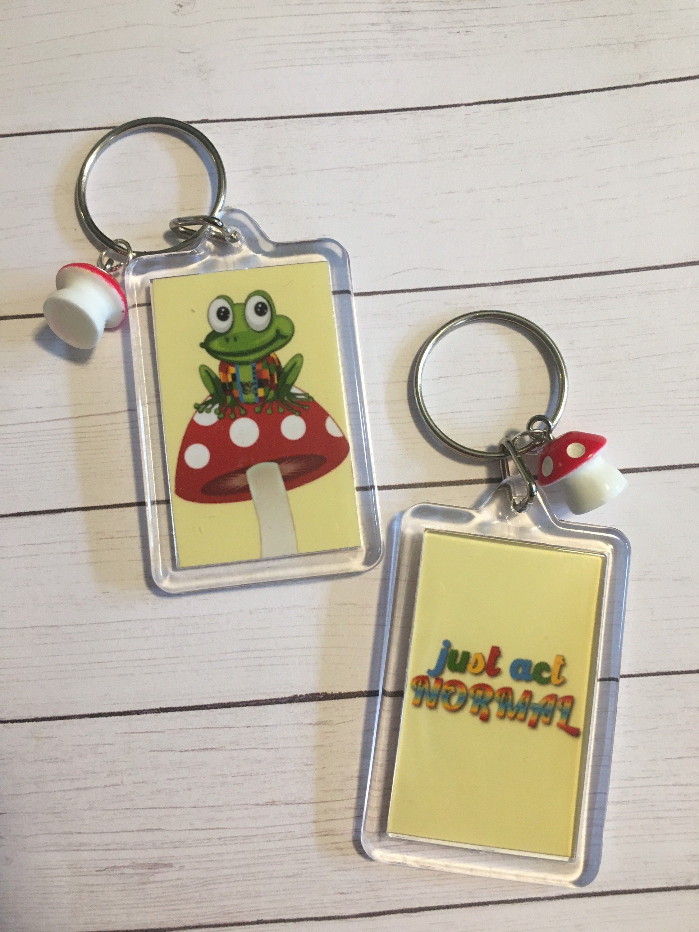 Harry Styles Inspired Frog Keychain Just Act Normal Keep - Etsy