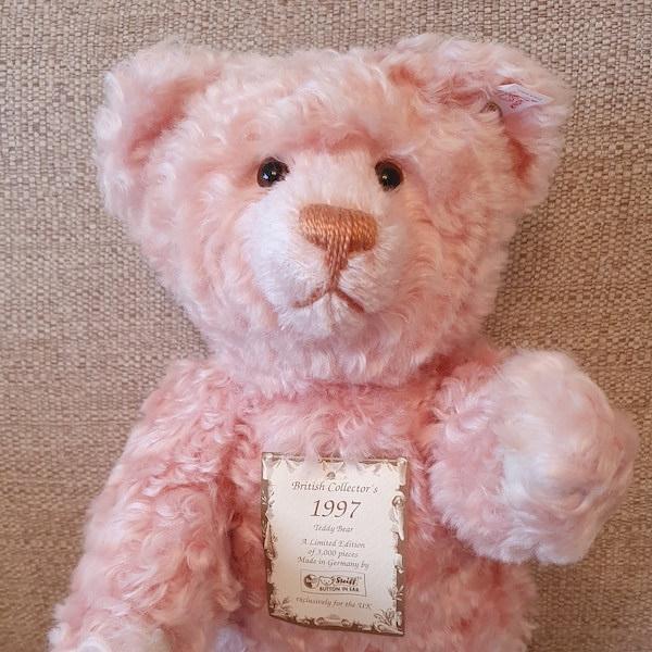 Steiff British UK Collectors Rose Teddy Bear 1997 Limited Edition 654480