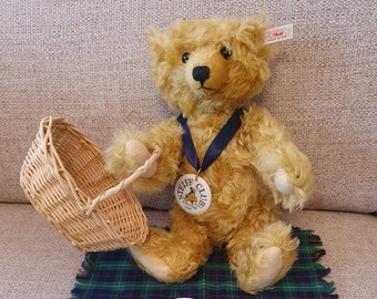 シュタイフ　初代オランダ限定 シュタイフ オランダ 限定 デルフトブルー テディベア 13インチ