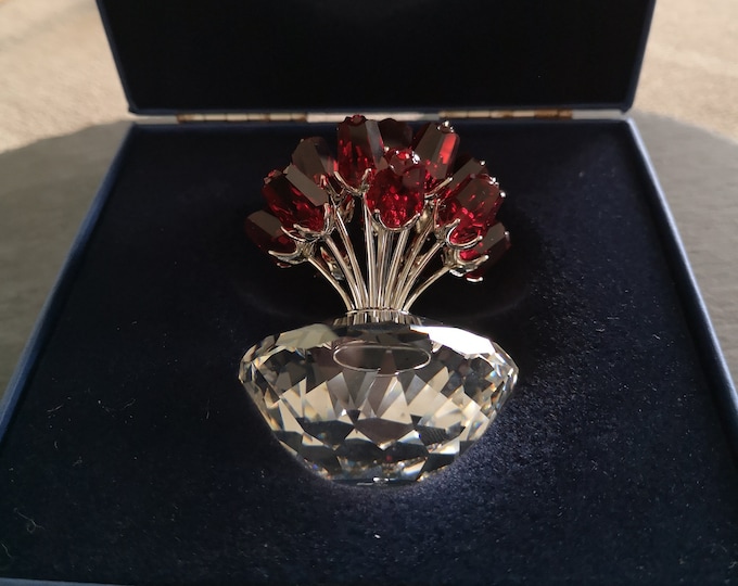 Swarovski Vase of Roses Jubilee Edition 2002 Etsy