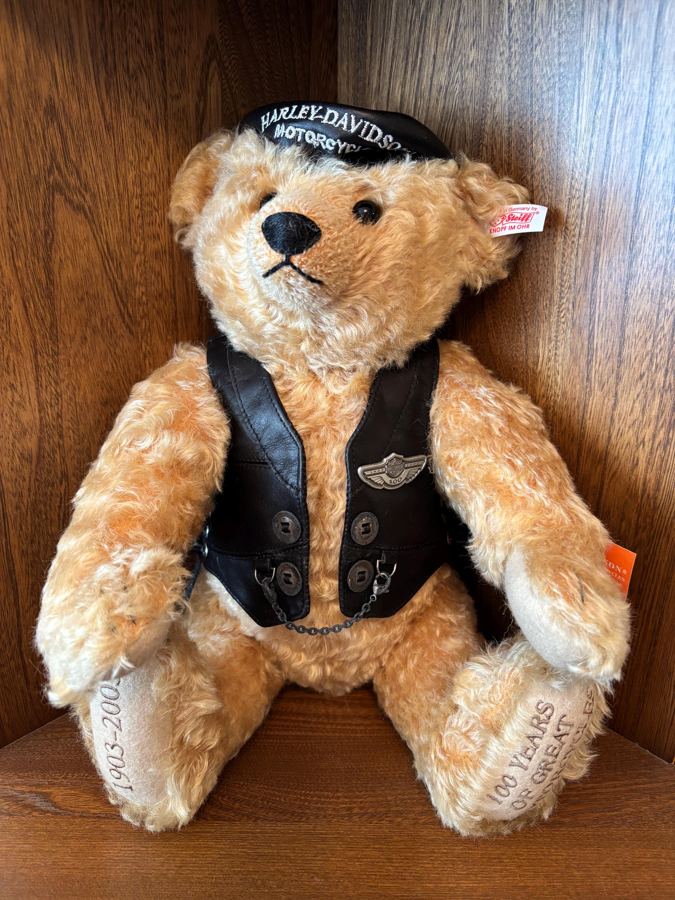 Steiff Harley Davidson 100th Anniversary 40cm Bear EAN 666476