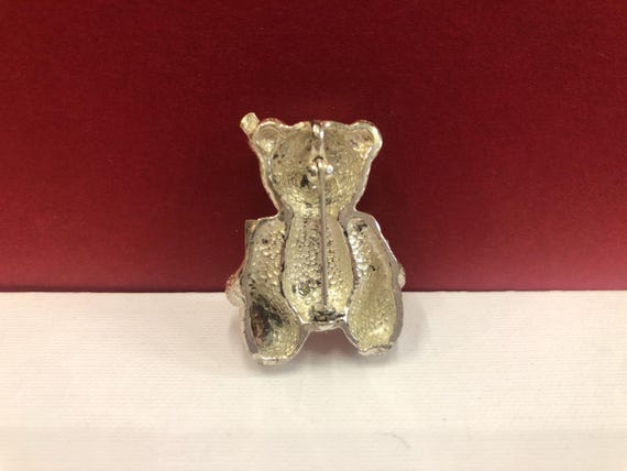 シュタイフ シルバー テディベア ブローチ コレクターズクラブ限定
