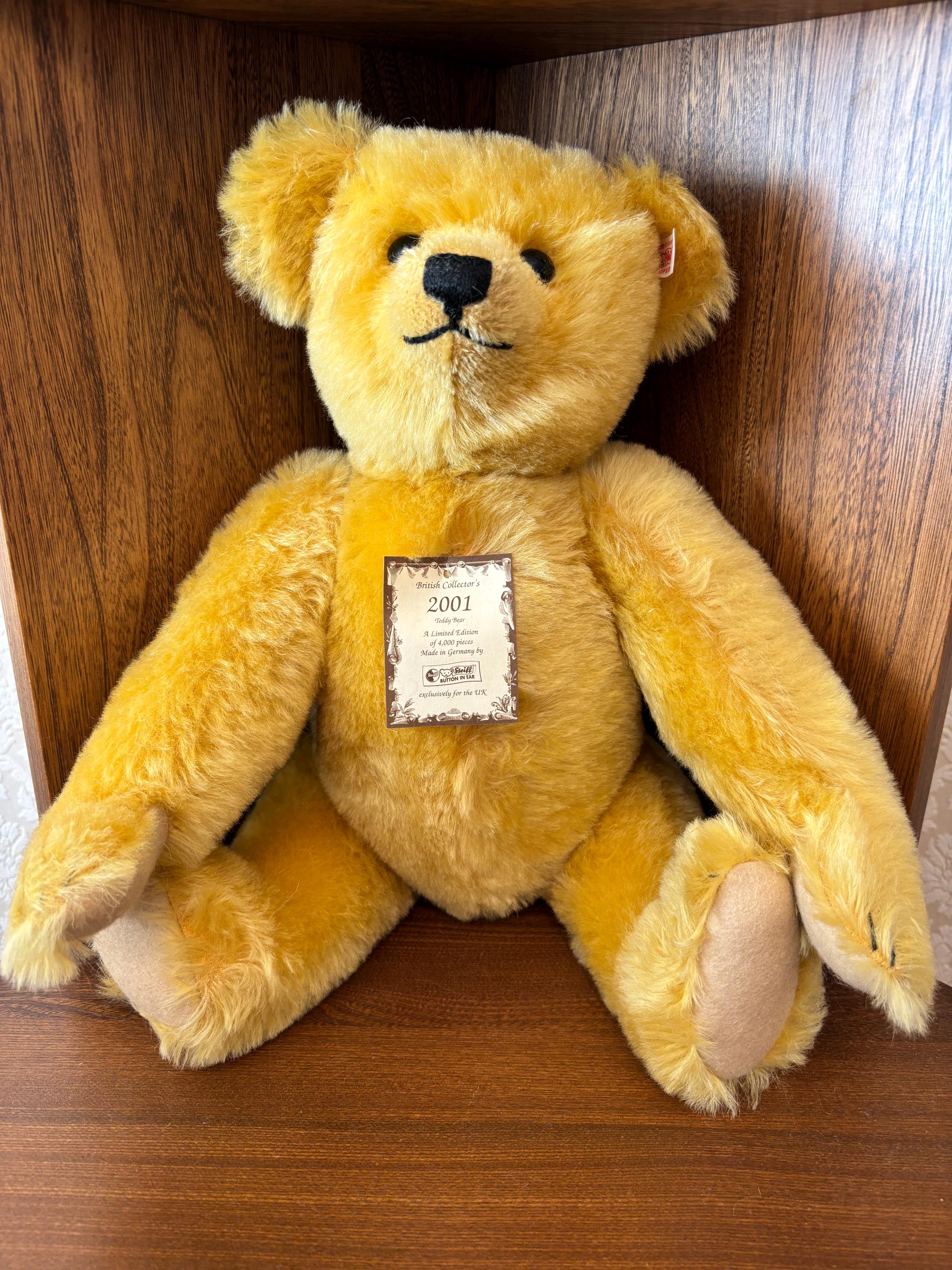 Steiff UK British Collectors Teddy Bear 2001 Limited Edition
