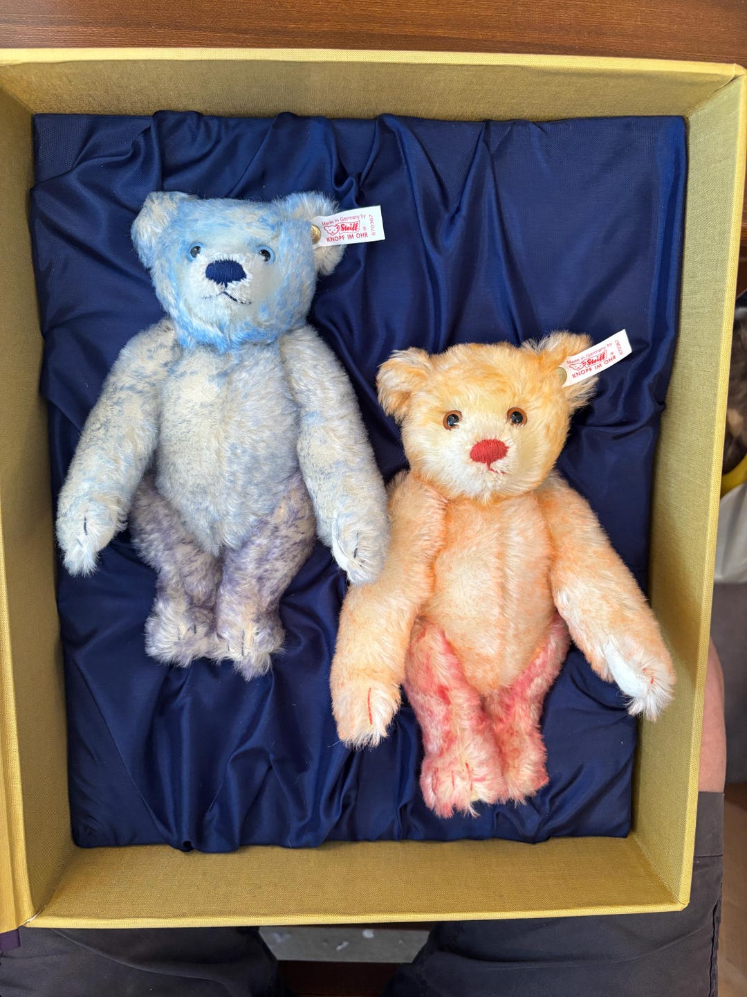 希少 シュタイフ ティディベア Hello 2000 Good-Bye 1999 Steiff Hello 2000 Goodbye 1999 Bear Set for 1999 22cm EAN 670367