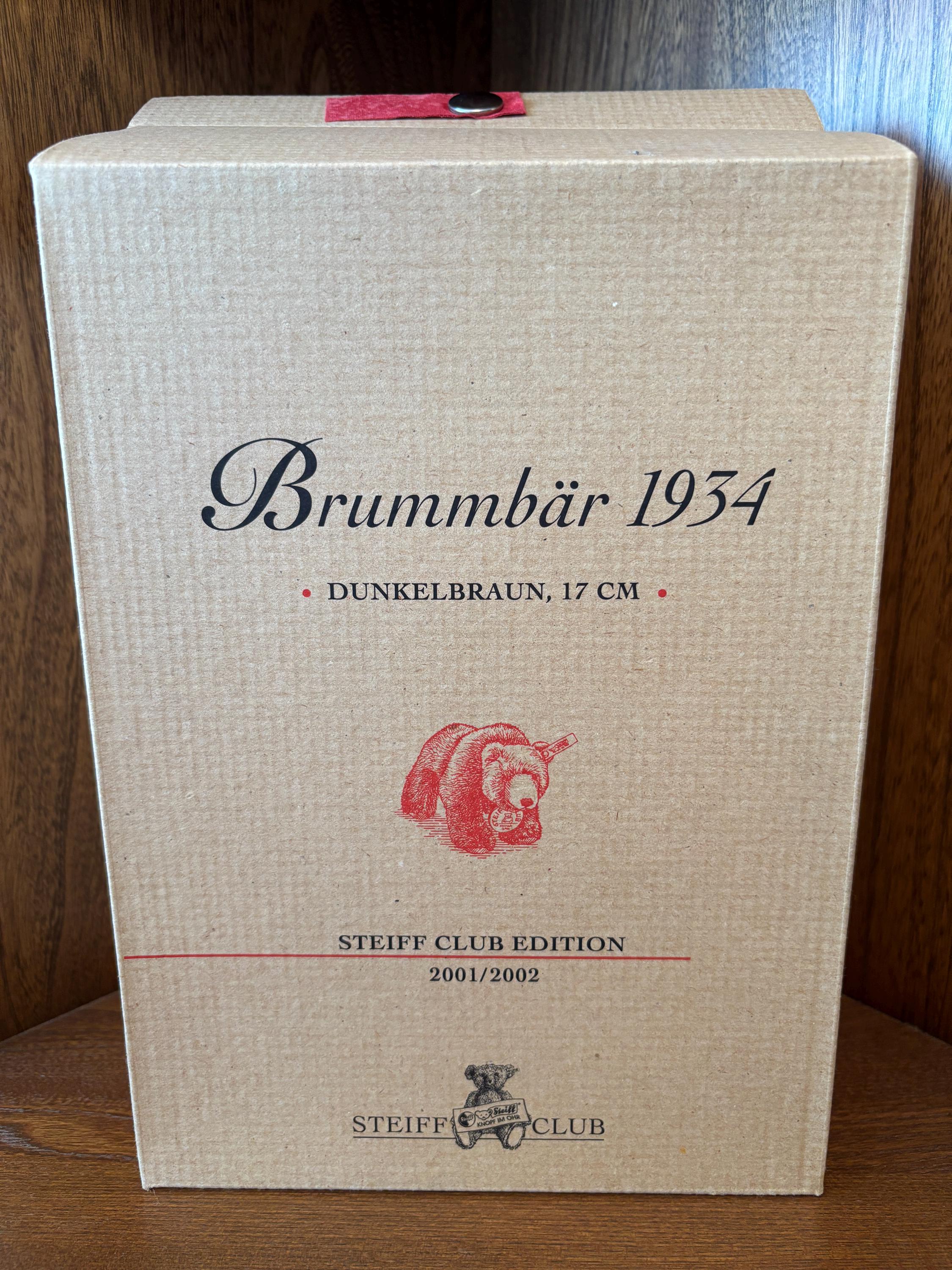 Steiff Growling Bear 1934 Collectors Club Brummbar 2001 EAN 420252