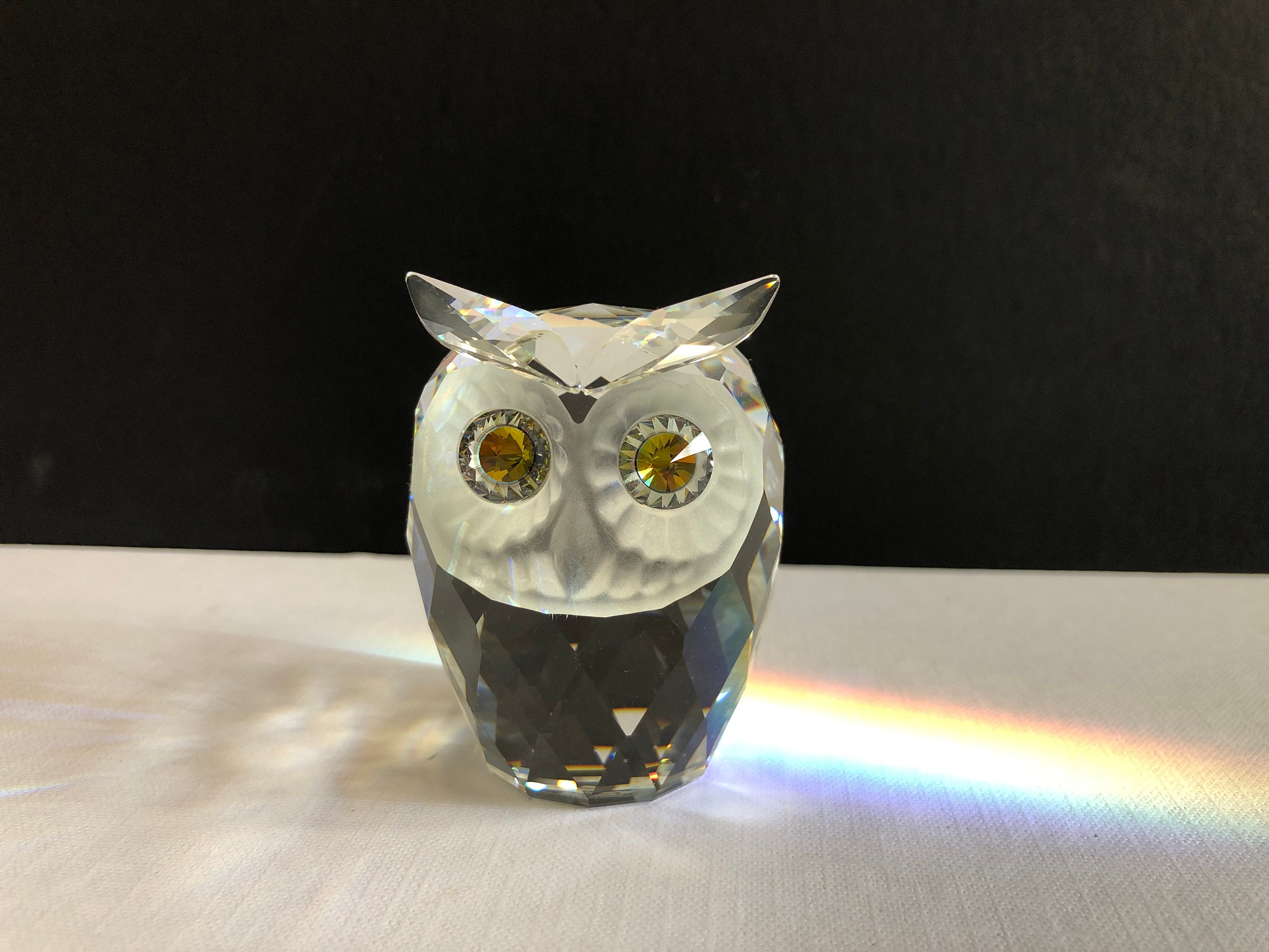 新しい 【美品】スワロフスキー フクロウ フィギュリン 大きい