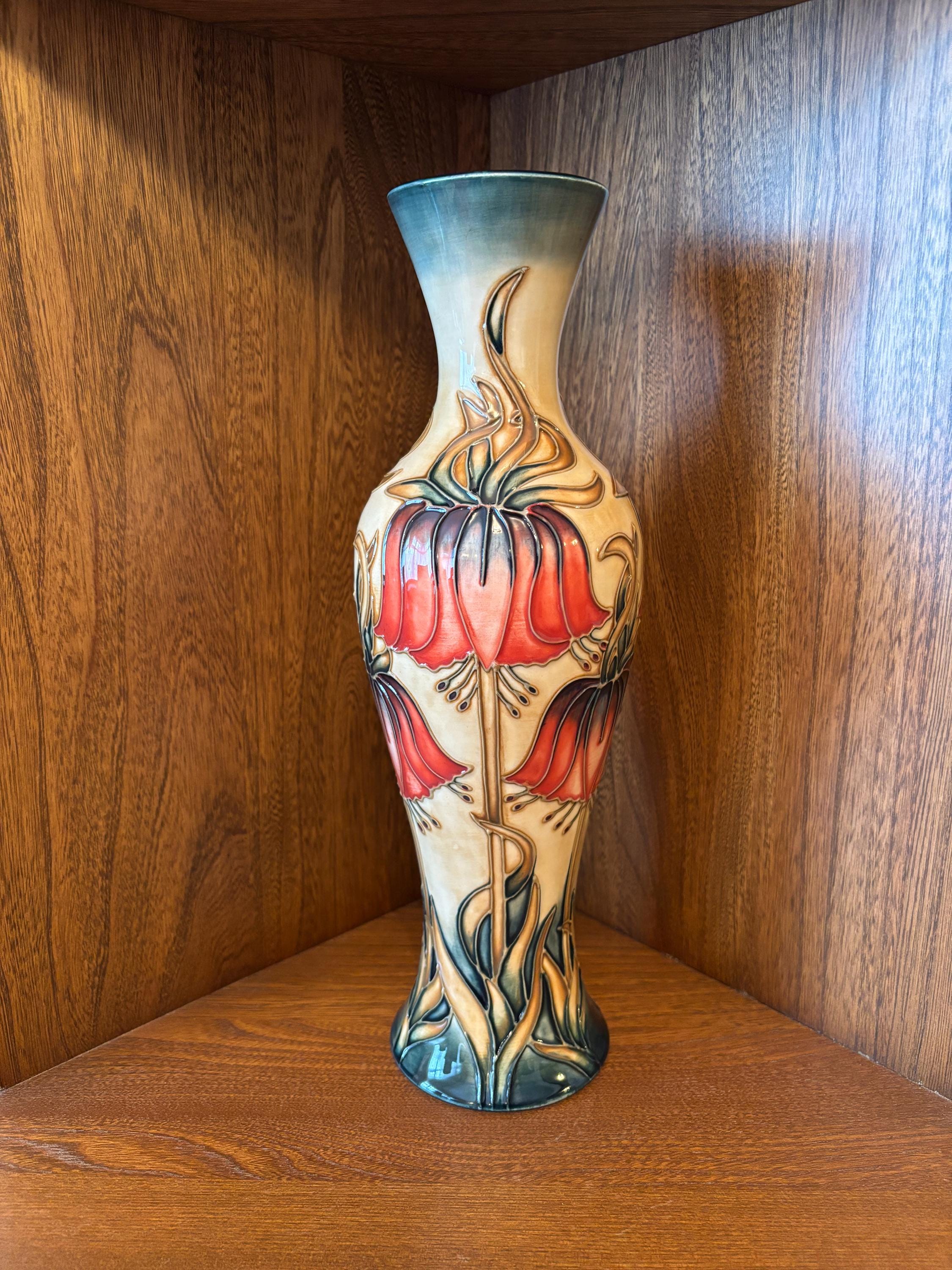 Signed Crown Imperial Moorcroft Limited Edition 56 of 600 Vase 93