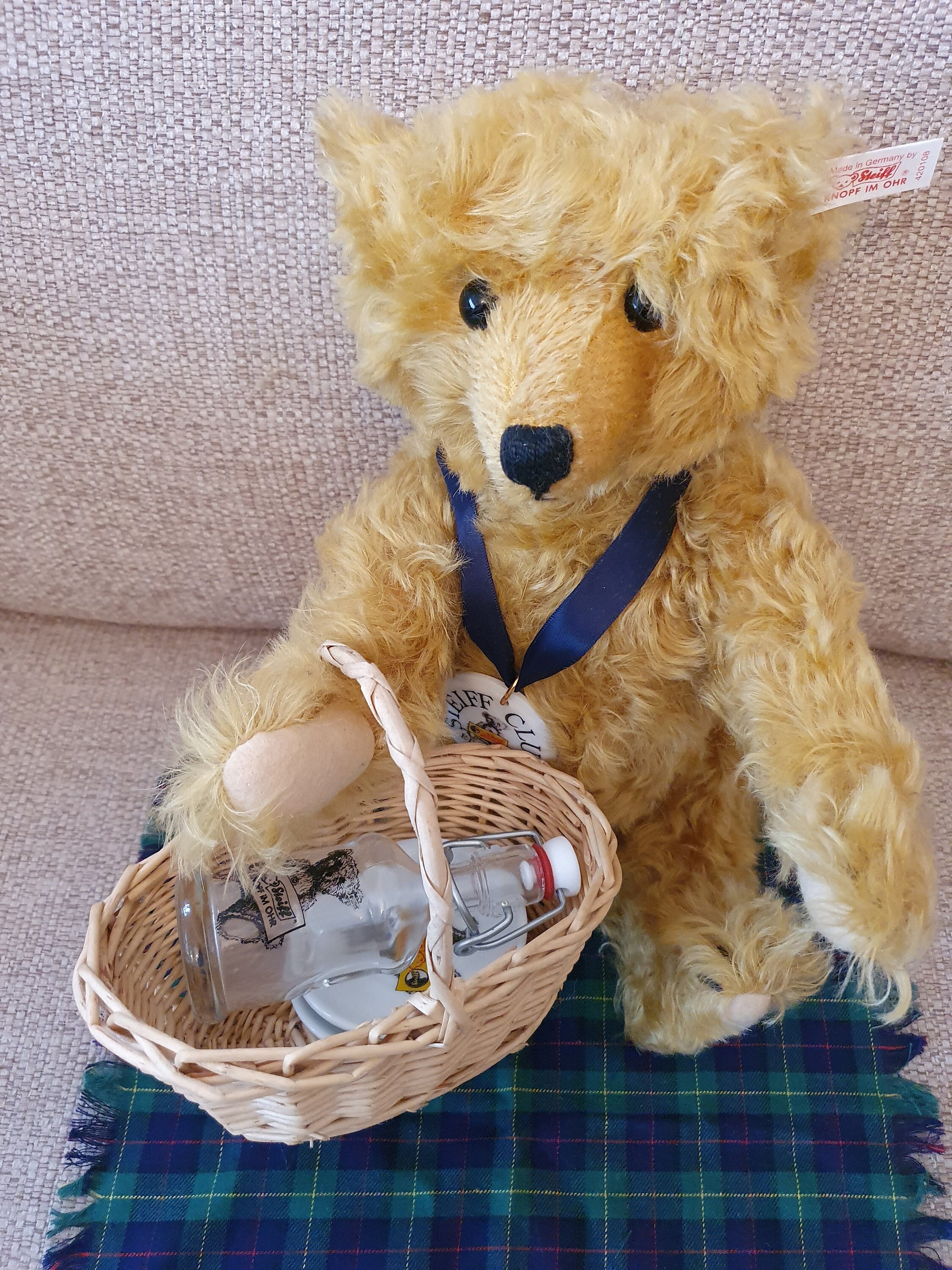 Steiff Goldblond 34 シュタイフ ピクニックベア テディベア シュタイフ 1997年 ピクニックベア 限定版 420108 - Etsy 日本