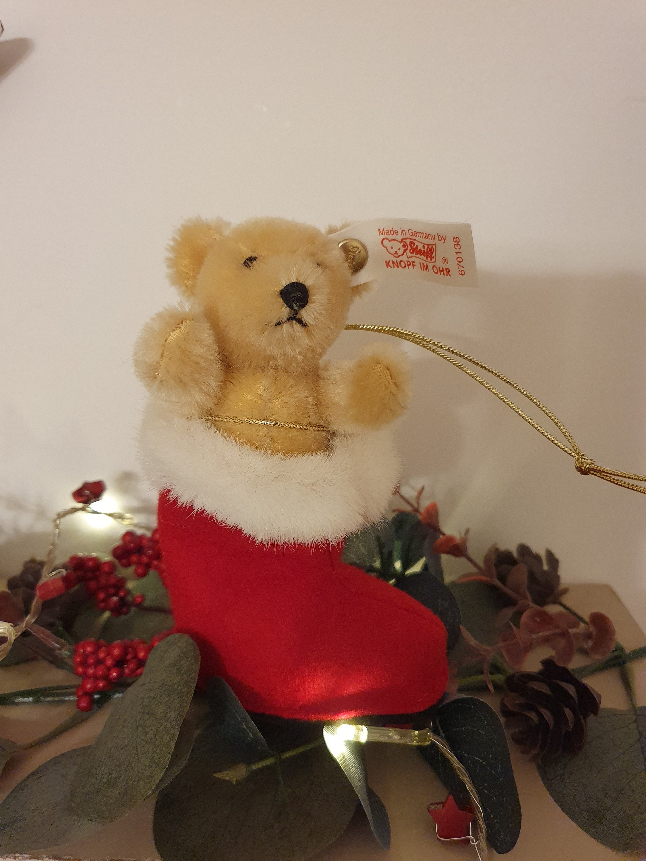 1997 Steiff Christmas Tree Bear Limited Edition Ornament EAN