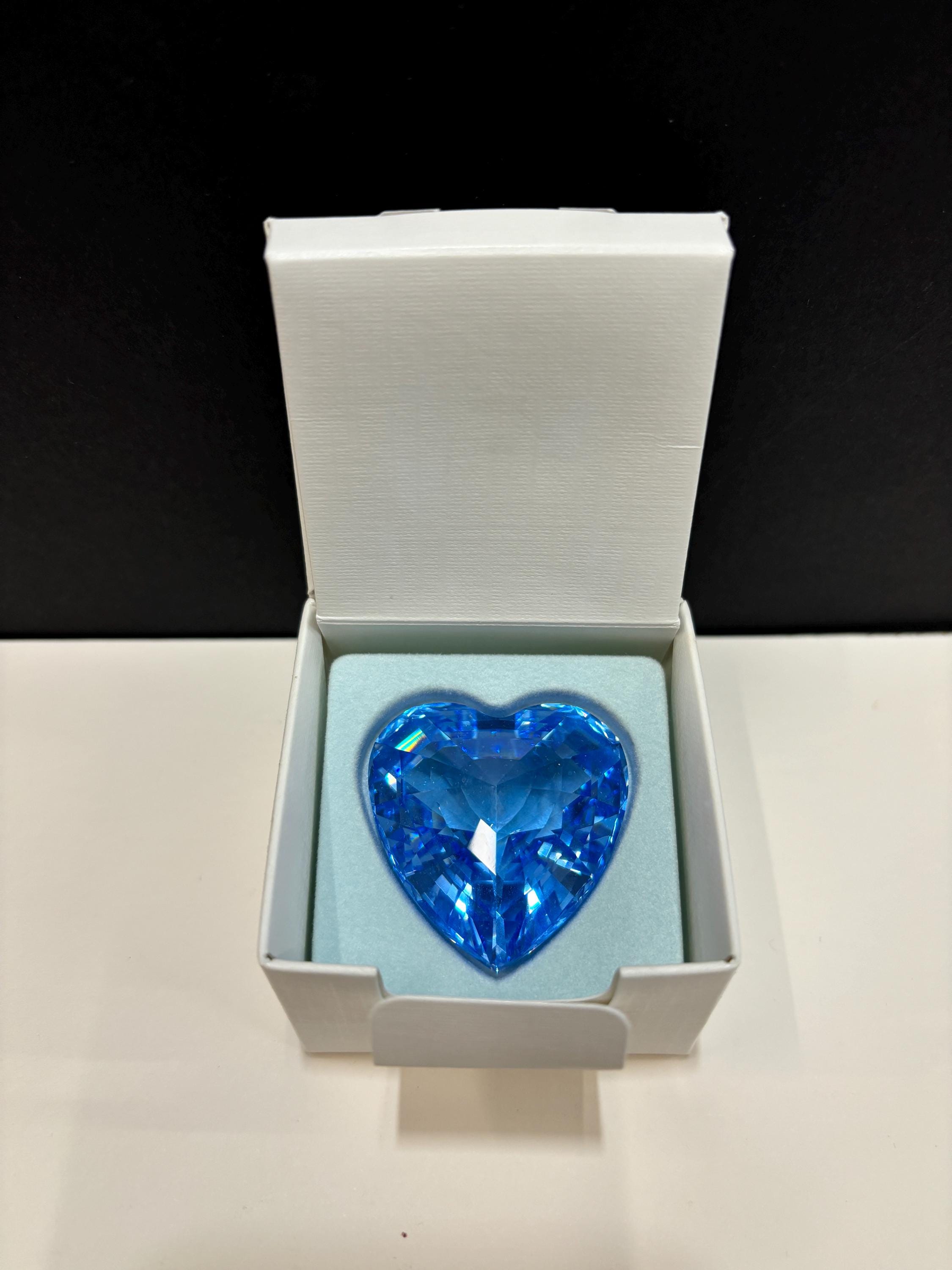 Swarovski 1997 Pale Blue Heart Renewal Gift SCS - Etsy