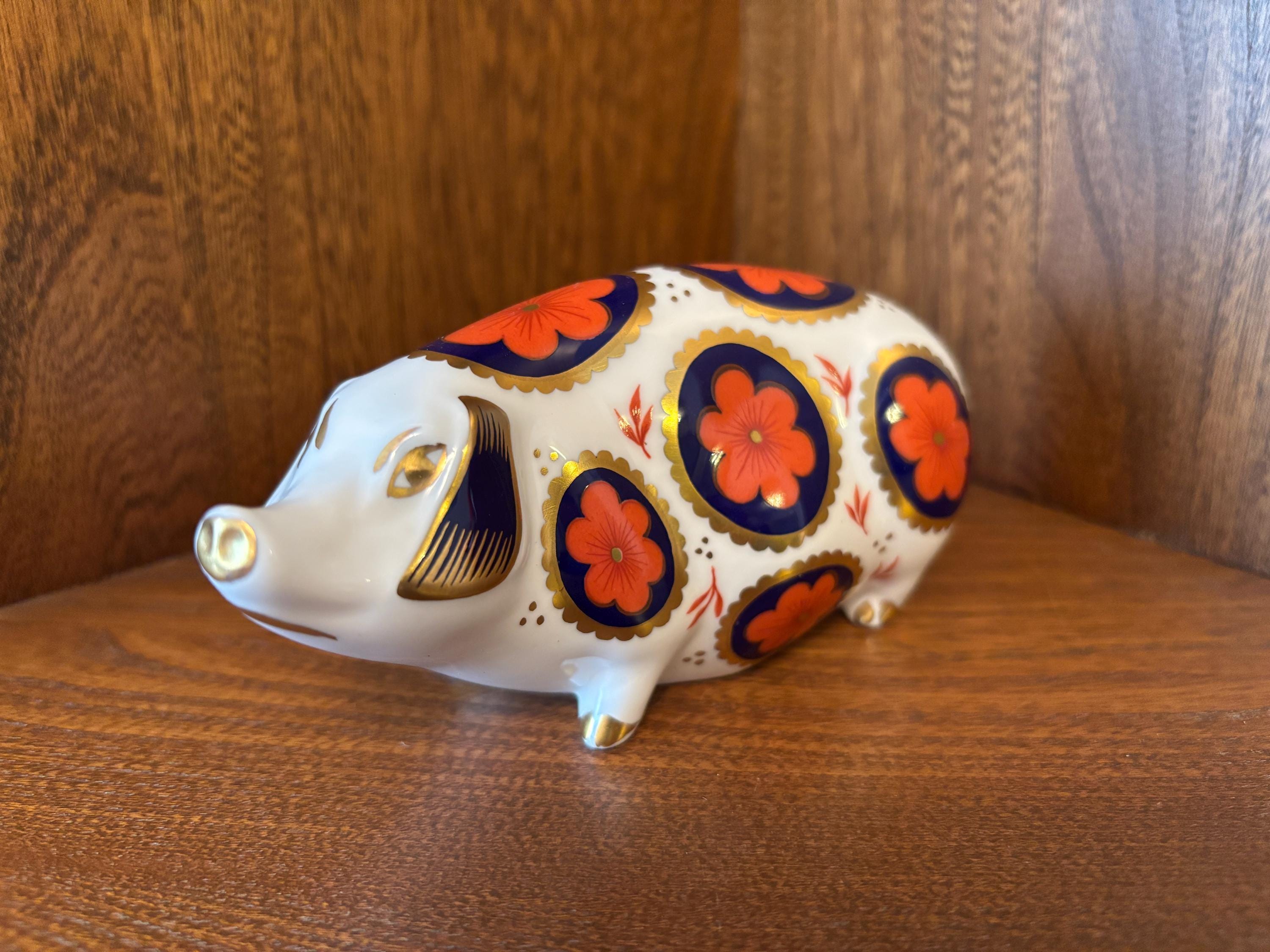 Royal Crown Derby Pig - Etsy