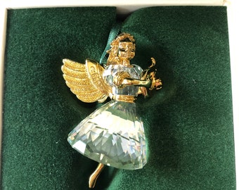 Swarovski 1998 Crystal Angel Ornament Christmas Memories MIB COA