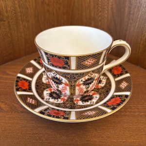 6 RCD Tea Cups and Saucers Royal Crown Derby Old Imari Full Pattern