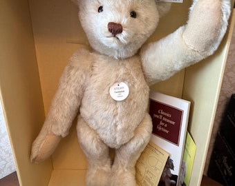 Réplica de oso de peluche Steiff 1996, modelo 1921, blanco, EAN 407123