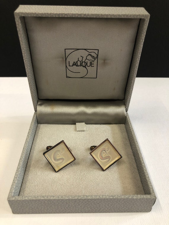Lalique Ondine Silver Cufflinks 76322 - Etsy
