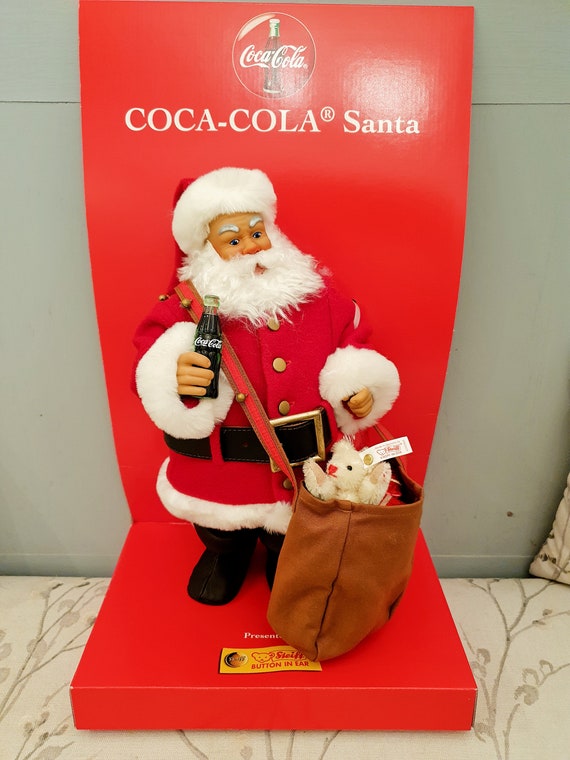 Steiff Coca Cola Christmas Santa Limited Edition 670350 - Etsy
