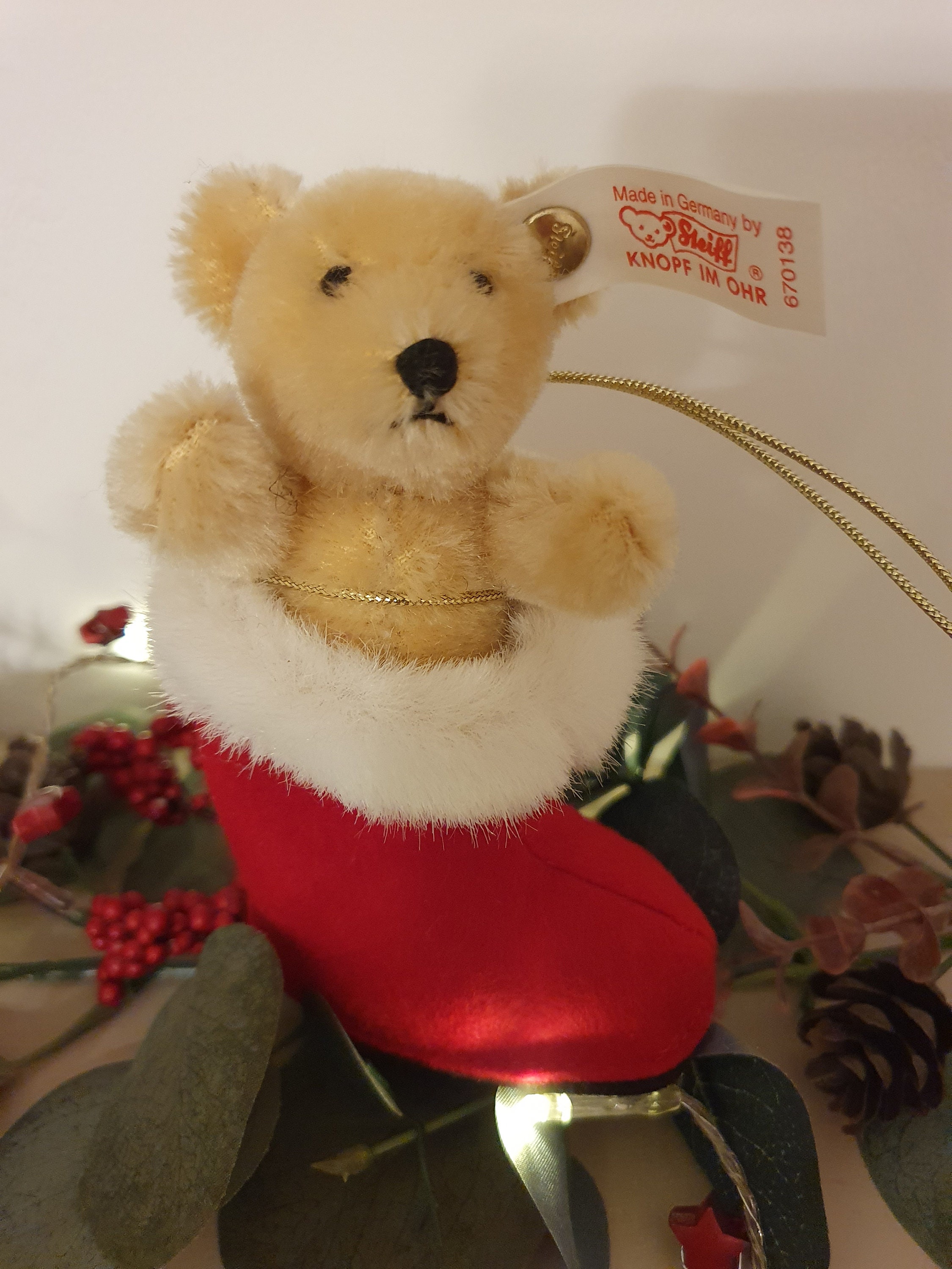 1997 Steiff Christmas Tree Bear Limited Edition Ornament EAN