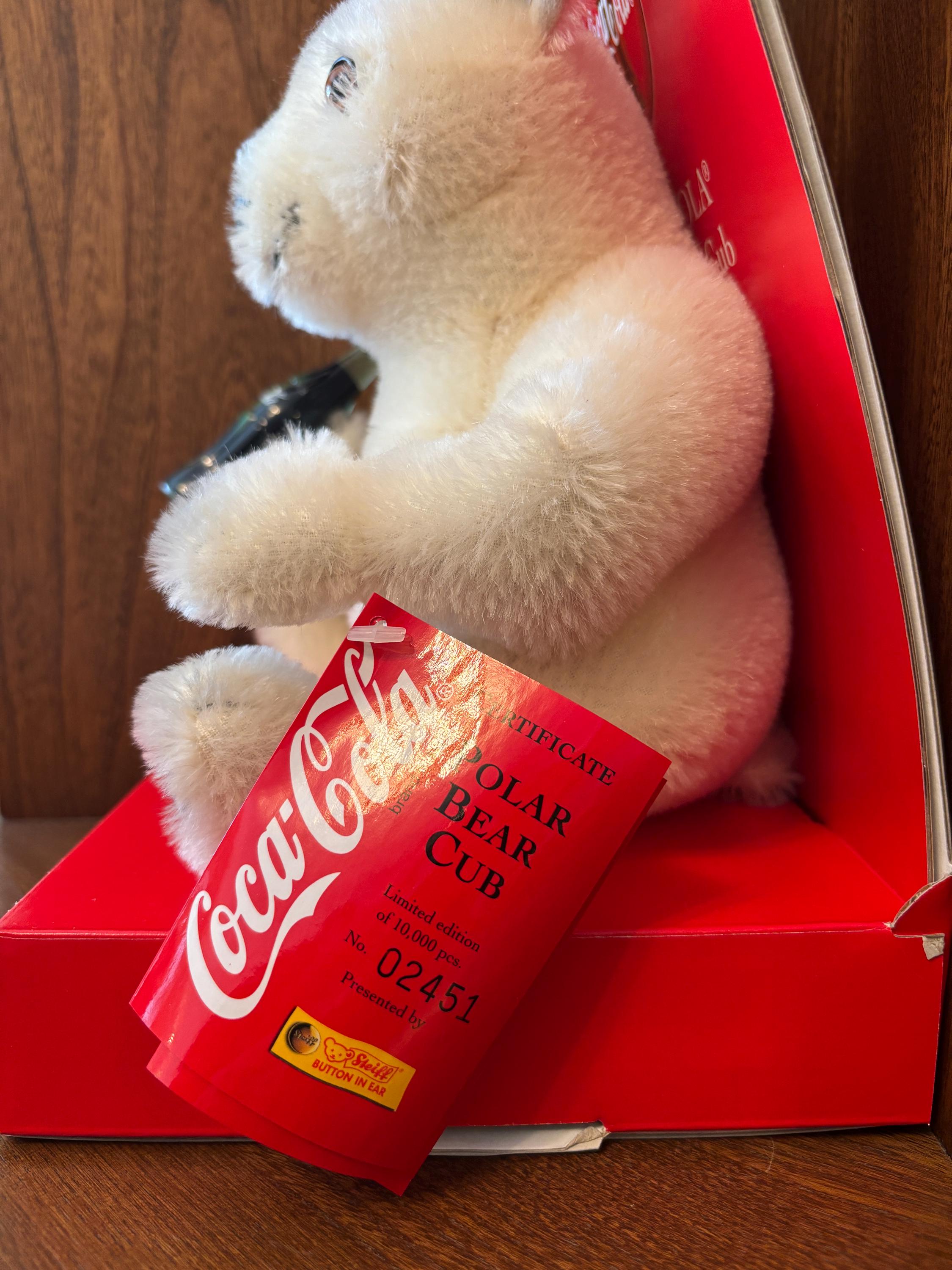 Steiff 2000 Coca Cola Polar Bear Cub EAN 666032 - Etsy