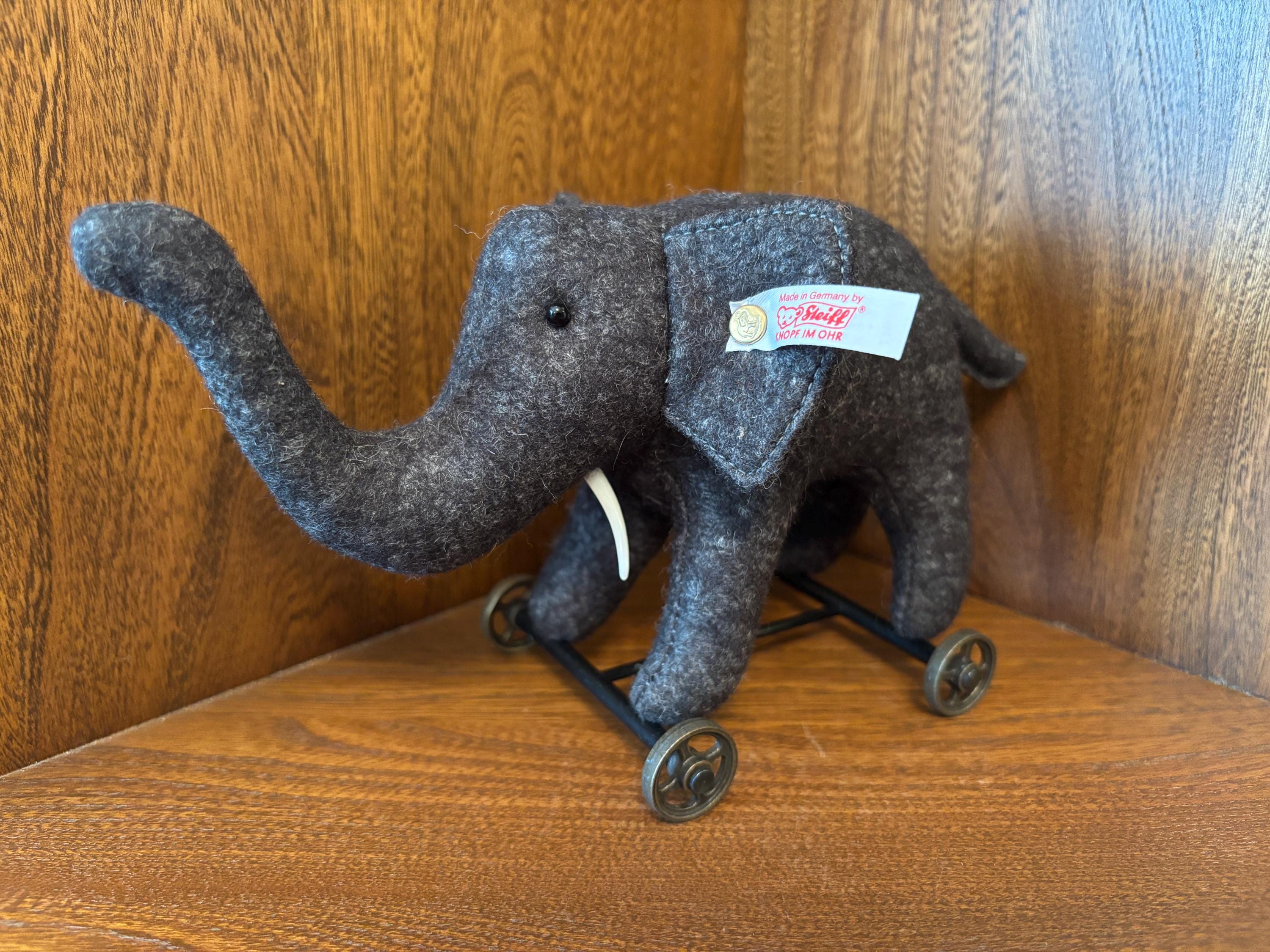 Steiff Elephant on Wheels - Etsy