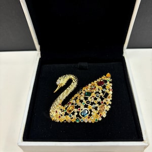 Vintage Swarovski Centenary SCS 100th Anniversary Multicolor Swan