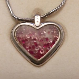 Swarovski Pink Crystal Heart Pendant image 1