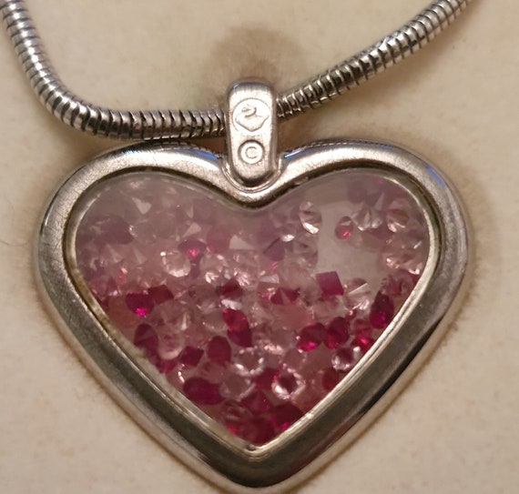 Swarovski Pink Crystal Heart Pendant - image 4