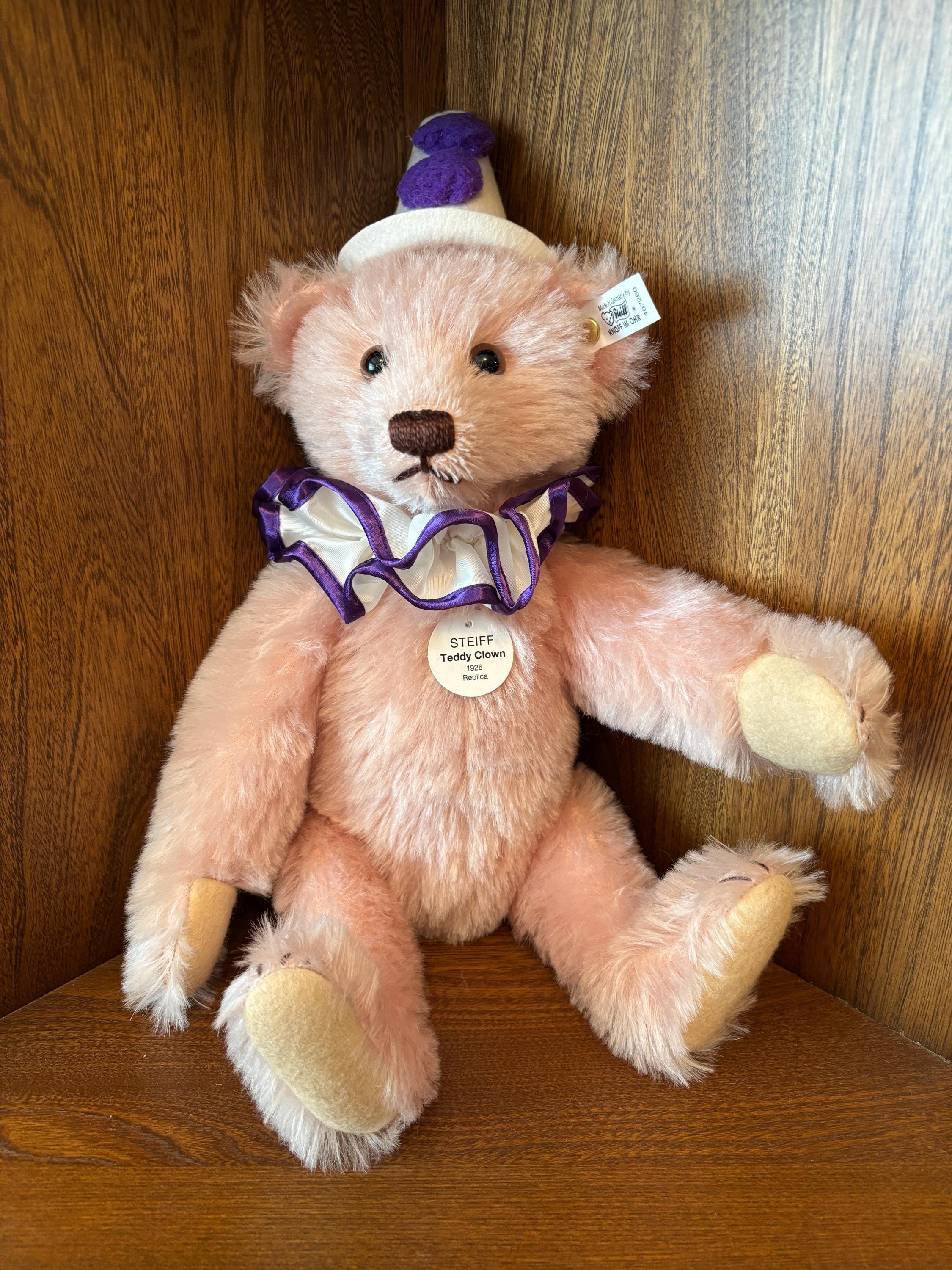 Steiff Teddy Clown 1926 Replica ぬいぐるみ Steiff Teddy Clown Rose 33cm 1926 Replica Limited Edition EAN