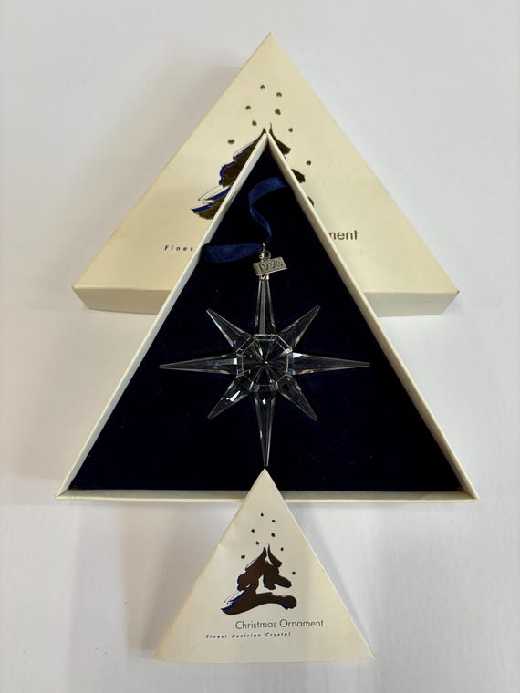 Swarovski 1995 Christmas Star Snowflake - Etsy Israel
