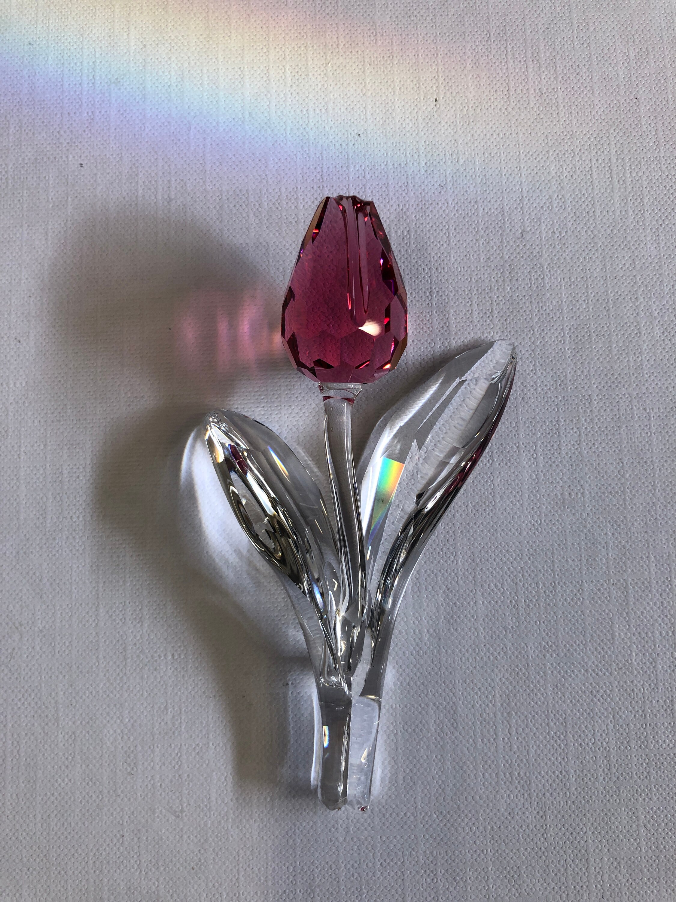 スワロフスキー チューリップ ローズ オブジェ Swarovski Crystal Pink Tulip Special Edition - Etsy