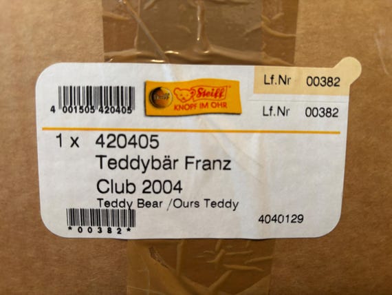 Steiff Teddybär Franz Club Teddy Bear 2004 EAN 420405 - Etsy