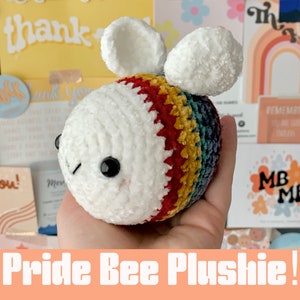 Crochet Amigurumi Pride Bee Plush